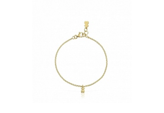 SILVER GOLD PLATED BRACELET BEAR FR40