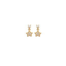 EARRINGSCZ 18 KT GOLD PLATED