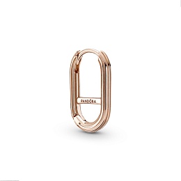 14k Rose gold-plated hoop connector earring /289657C00
