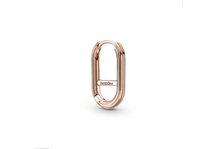 14k Rose gold-plated hoop connector earring /289657C00