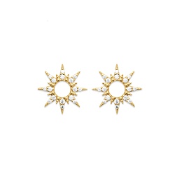 EARRINGS 18 KT GOLD PLATED CZ /2572010