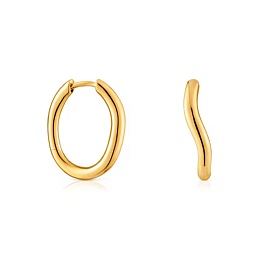 18KT GOLD HOOP EARRINGS 11MM