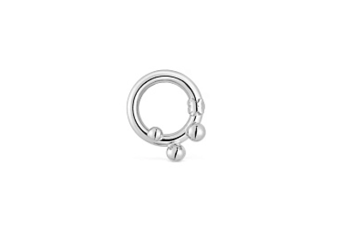 SILVER RING 16MM BALLS