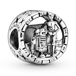Star Wars logo, R2D2 and C3PO sterlingsilver charm /799245C00