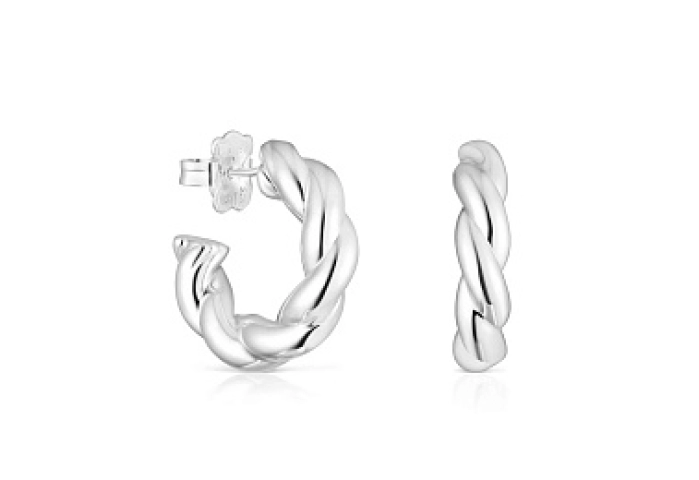 SILVER EARRINGS 25MM