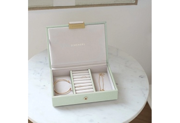 Sage Green Mini Jewellery Box lid