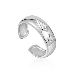 SPARKLE EMBLEM THICK BAND RING