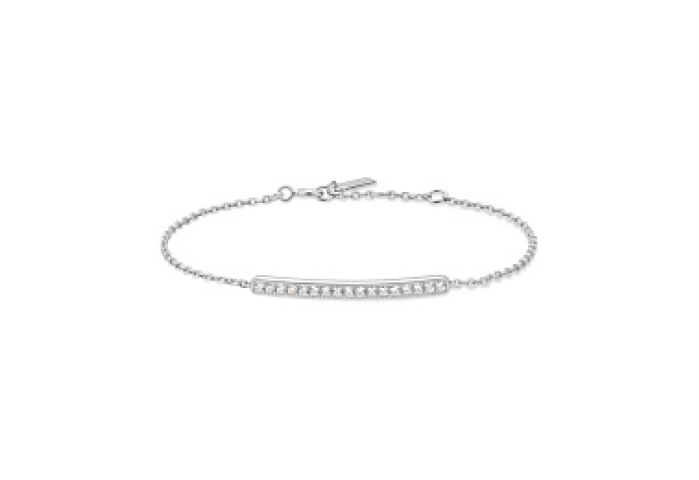 Silver Pavé Bar Bracelet