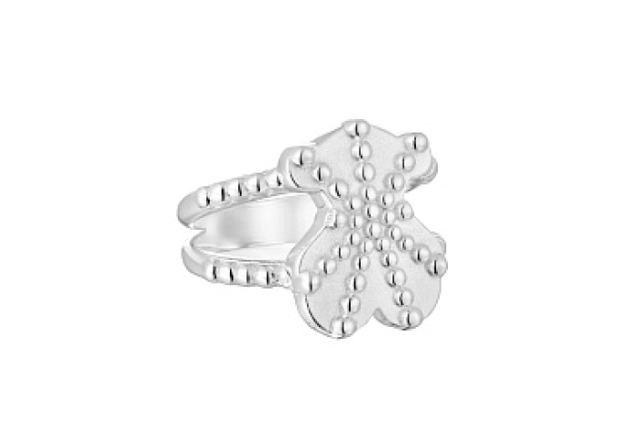 SILVER RING BEAR 15MM DOUBLE BAND N14