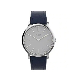 QUARTZ ANALOG WRISTWATCH,6.75x8.00,NO JEWEL,LEATHER STRAP,STAINLESS STEEL PLATED CASE