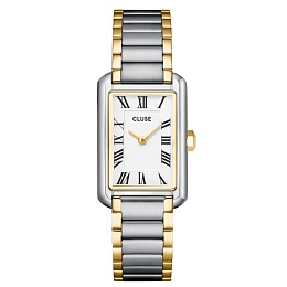 Belissena Watch Steel, White, Bicolour