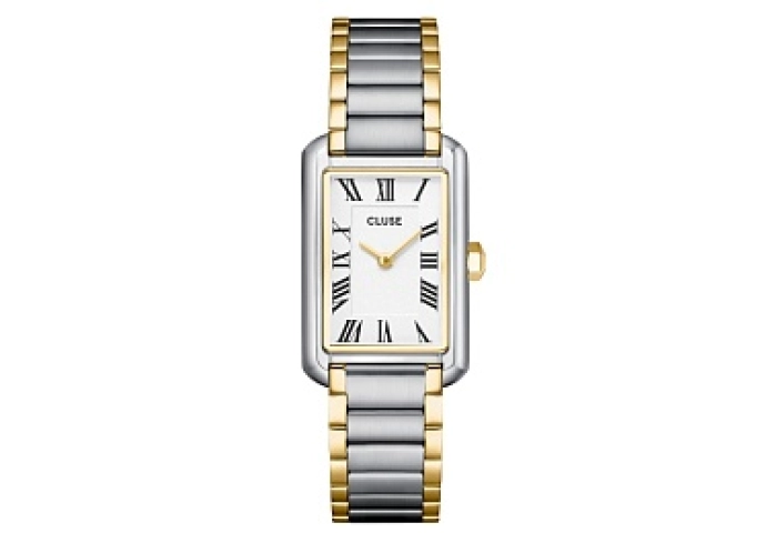 Belissena Watch Steel, White, Bicolour