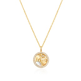 Gold Shiny Sun Star Necklace