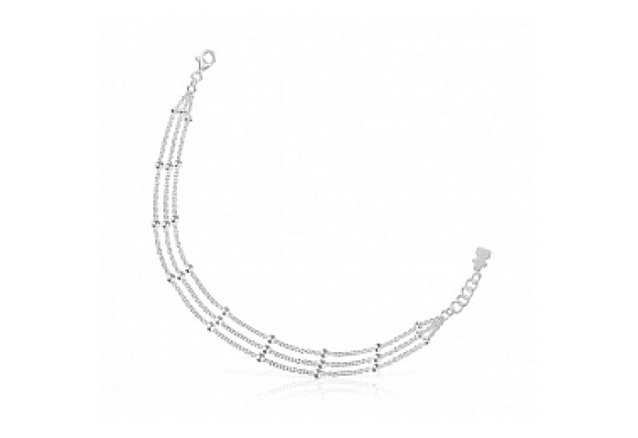 SILVER BRACELET 3 BALL CHAIN