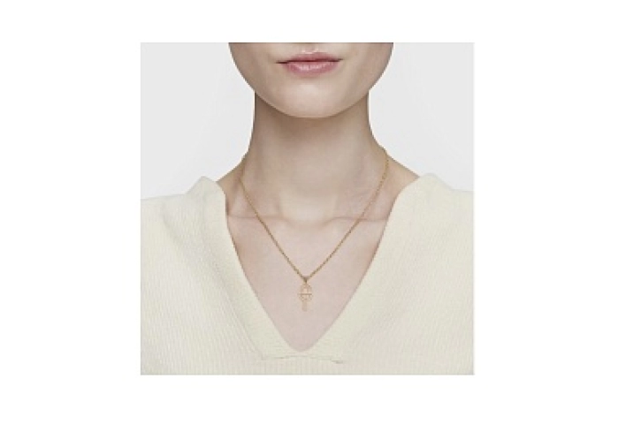 18KT GOLD PENDANT 20MM SILHOUTTE SPINEL
