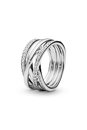 Silver ring with cubic zirconia/Серебряное кольцо с чистым кубическим цирконием