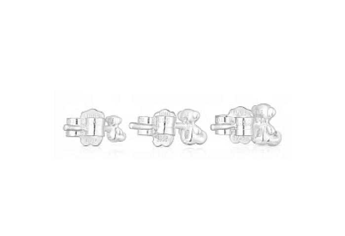 SILVER PACK 3 EARRINGS BEARS