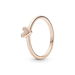 Heart 14k rose gold-plated ring/Кольцо