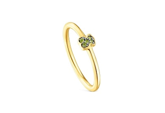 SILVER GOLDPLATED RING RUTHENIU GEMS N14