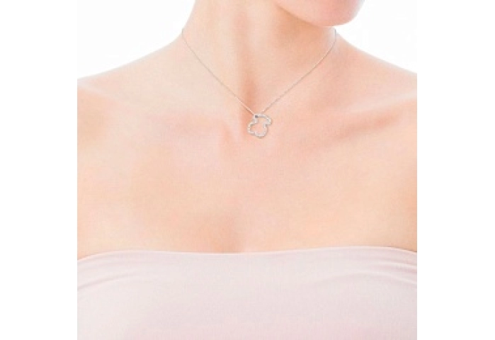 18KT GOLD PENDANT 0.21CT H/SI DIAM CHAIN