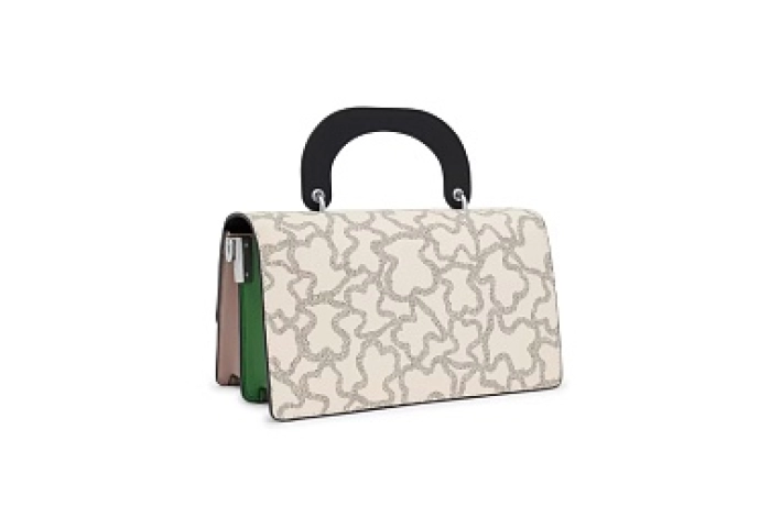 PVC.PU.NY.COT,HANDBAG K ICON TAUPE-GREEN