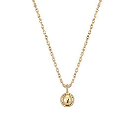 Gold Orb Drop Pendant Necklace 