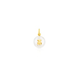 18KT GOLD PENDANT CULT.PEARL 10MM 5MM