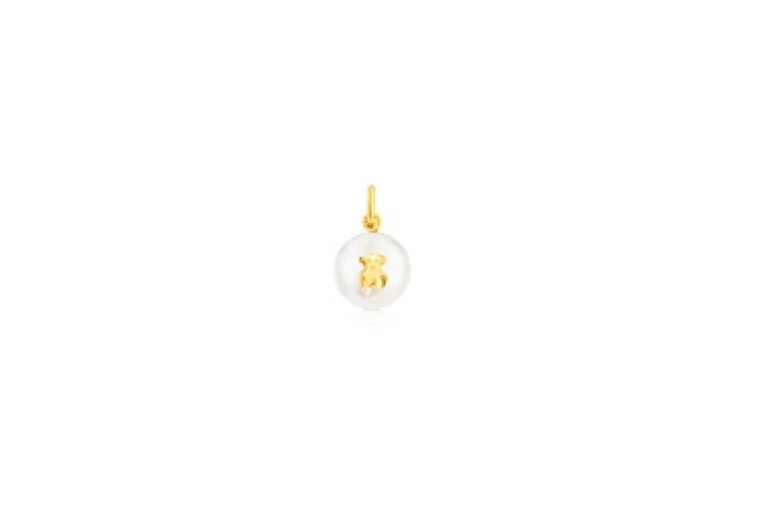 18KT GOLD PENDANT CULT.PEARL 10MM 5MM