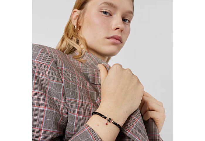 SILVER GOLD PLATED BRACELET TR.RUBY GEMS