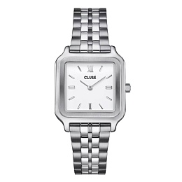Gracieuse Watch Steel, White, Silver Colour