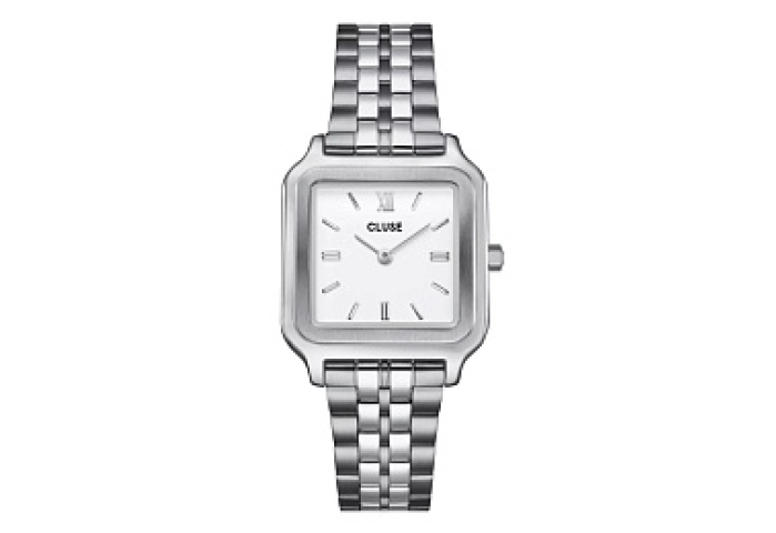 Gracieuse Watch Steel, White, Silver Colour