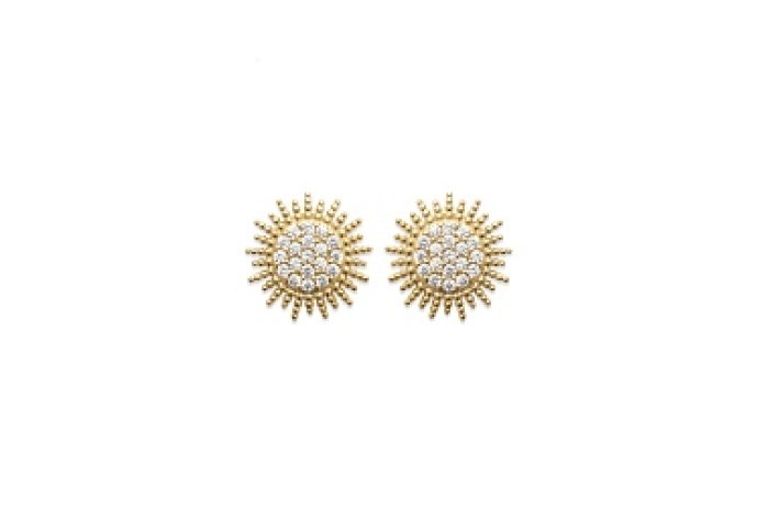 EARRINGSCZ 18 KT GOLD PLATED