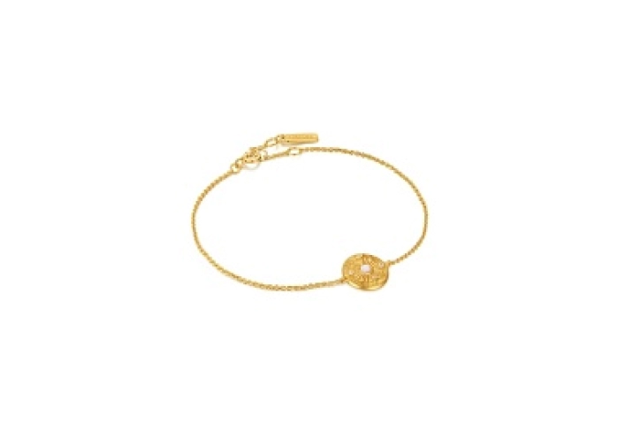 GOLD SCATTERED STARS KYOTO OPAL DISC BRACELET