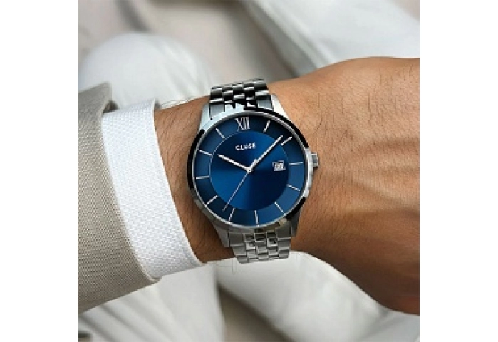 Aravis 3-hand Watch, blue, silver colour