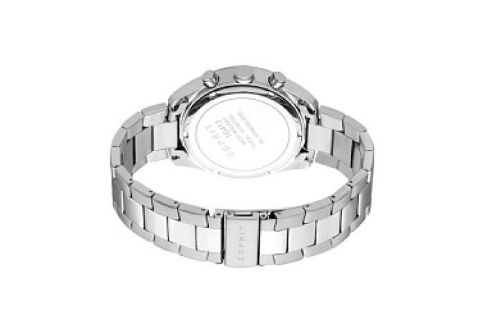 ESPRIT Men Watch, Silver Color Case, Silver Dial, Stainless Steel Metal Bracelet, Chronograph, 10 AT