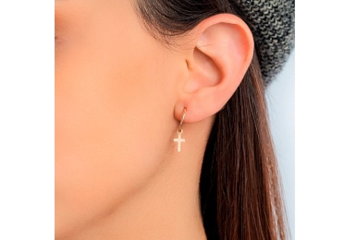 LOOPPLATEDEARRINGS 18 KT GOLD