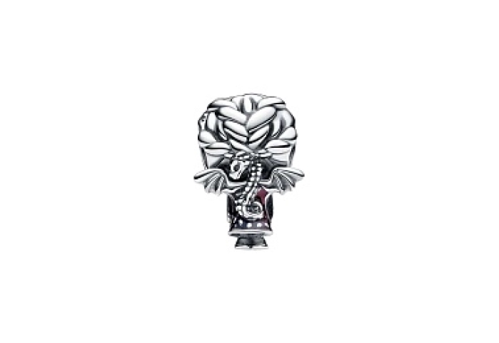 Project House Daenerys sterling silver charm with transparent red enamel