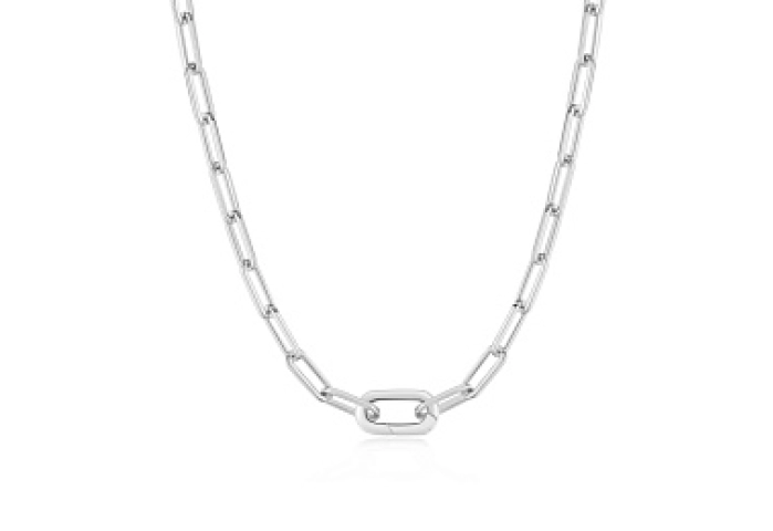 Silver Linked Chunky Chain Necklace