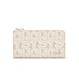 PVC.PU.COT,WALLET M.T MANIFESTO BEIGE