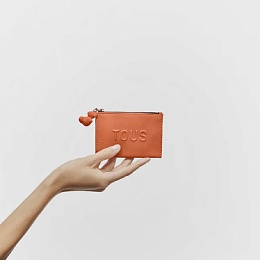 PU.COT,COINPURSE-CARD LARUE NEW ORANGE