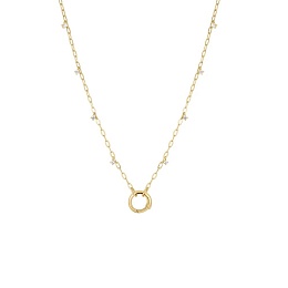 Gold Shimmer Chain Charm Connector Necklace