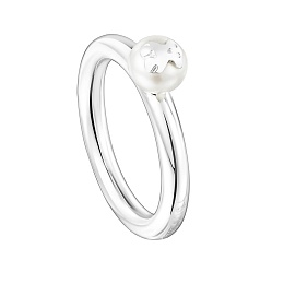 SILVER RING CULTURED PEARL N14