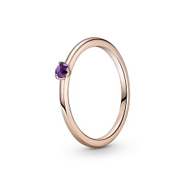 Pandora Rose ring with royal purple crystal /189259C06-48