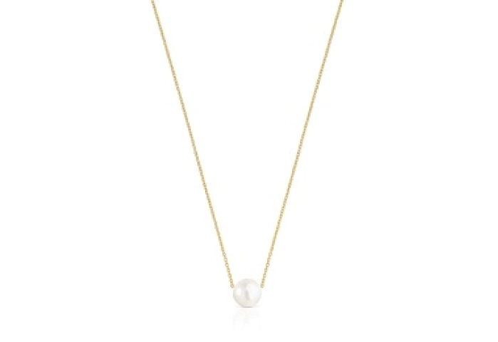 SILVER GOLD PLATED CHOKER CULTUR. PEARL