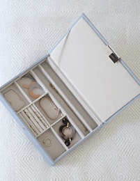 Dusky Blue Classic Jewellery Box Lid