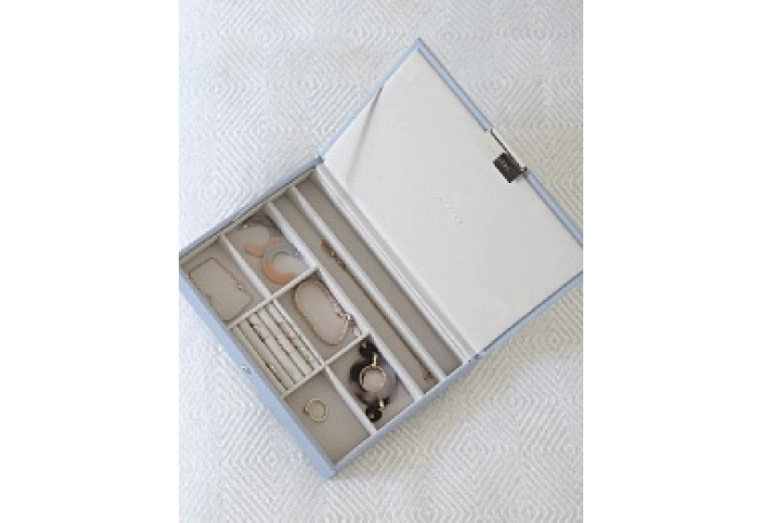 Dusky Blue Classic Jewellery Box Lid
