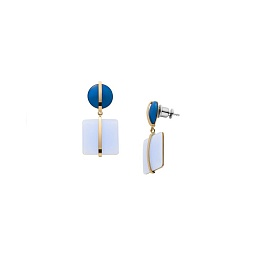 EARRINGS BASE METAL WITH CZ, GLASS