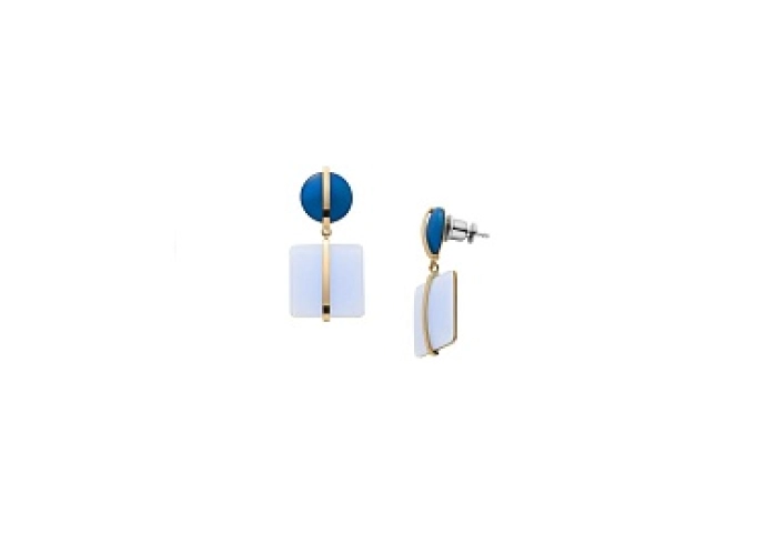 EARRINGS BASE METAL WITH CZ, GLASS