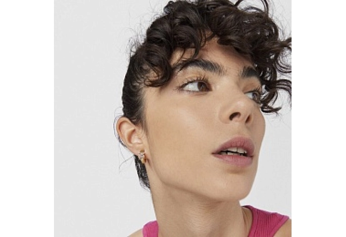 SILVER G.PLATED EARRINGS LABORATORY GEMS