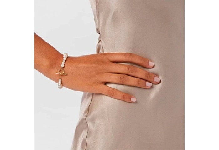 SILVER GOLD PLATED BRACELET CULTUR PEARL